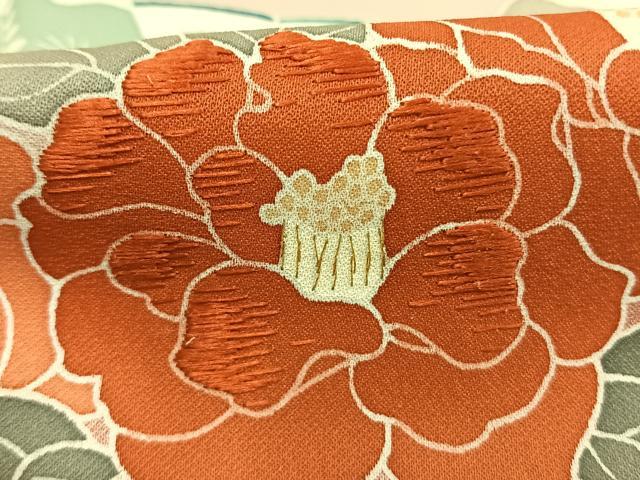 平和屋着物●訪問着　刺繍　花鳥文　暈し染め　金彩　正絹　逸品　未使用　AABK1286fy