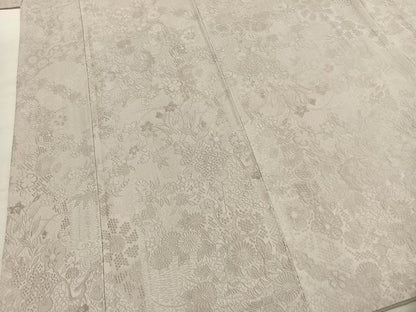 平和屋着物●上質な色無地　草花地紋　紫水晶色　正絹　逸品　AABK1290fy