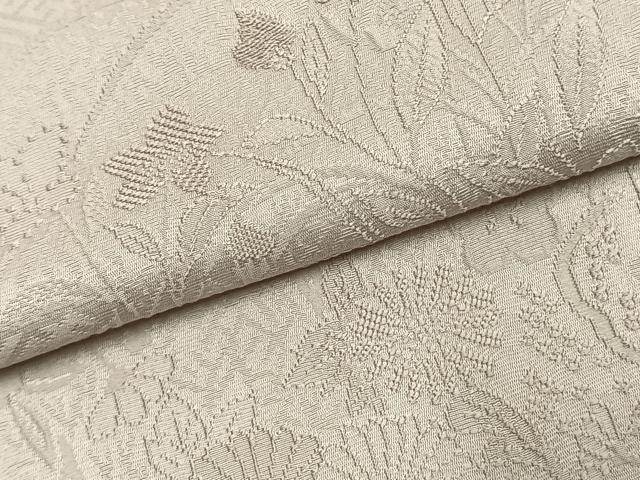 平和屋着物●上質な色無地　草花地紋　紫水晶色　正絹　逸品　AABK1290fy
