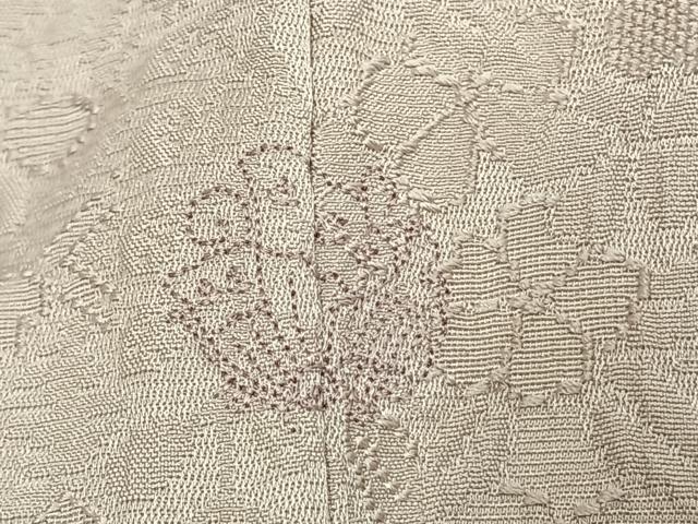 平和屋着物●上質な色無地　草花地紋　紫水晶色　正絹　逸品　AABK1290fy