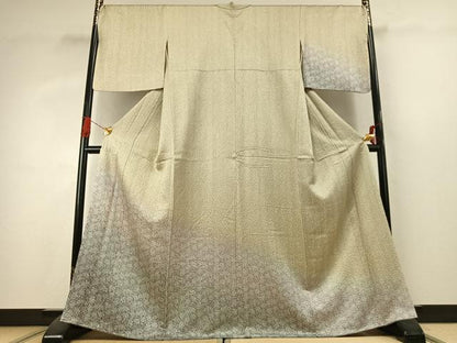 平和屋着物●名門　藤娘きぬたや・総絞り(杢目絞り)　訪問着　草花文　暈し染め　正絹　逸品　AABK1291fy