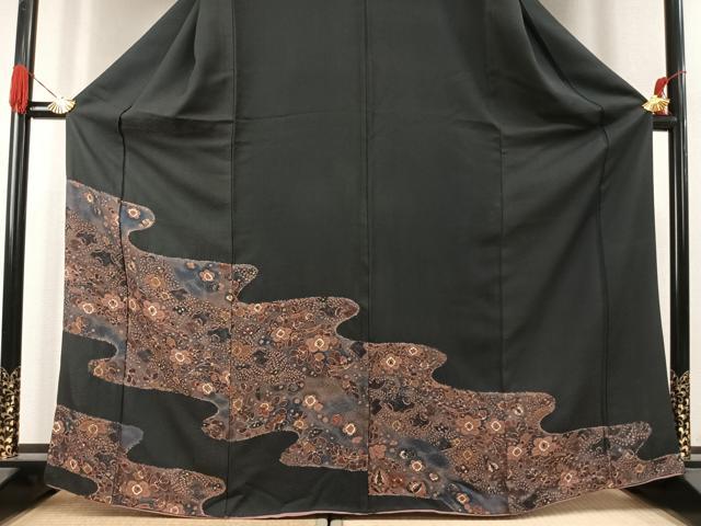 平和屋着物●訪問着　辻が花　暈し染め　正絹　逸品　AABK1293fy