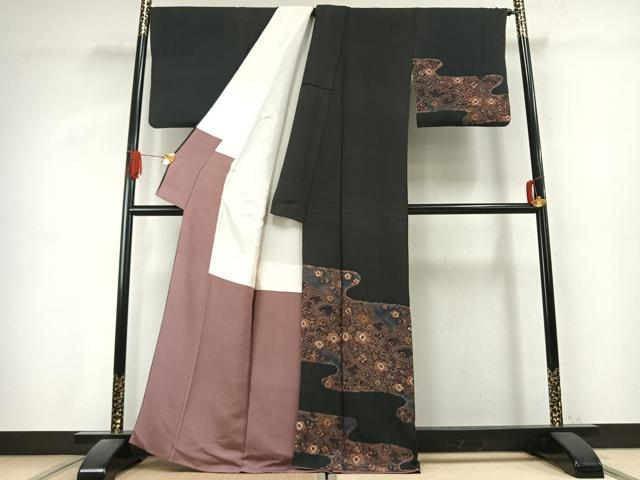 平和屋着物●訪問着　辻が花　暈し染め　正絹　逸品　AABK1293fy