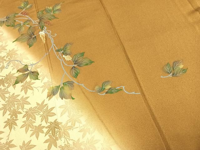 平和屋着物●訪問着　刺繍　草花文　暈し染め　正絹　逸品　未使用　AABK1295fy