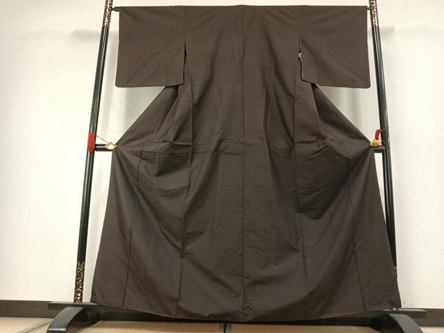 平和屋着物●本場大島紬　一元絣　正絹　逸品　AABK1296fy