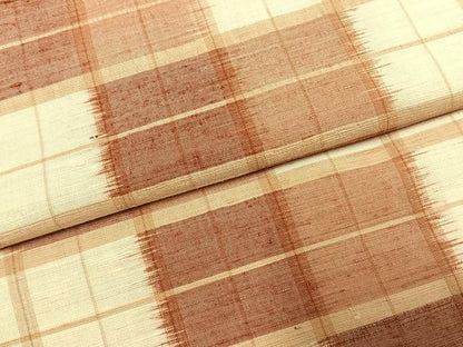 平和屋着物●上質な紬　市松文様　正絹　逸品　AABK1297fy