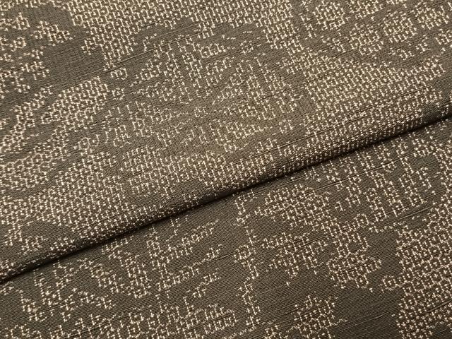 平和屋着物●結城紬　100亀甲　舞花文　正絹　逸品　AABK1301fy
