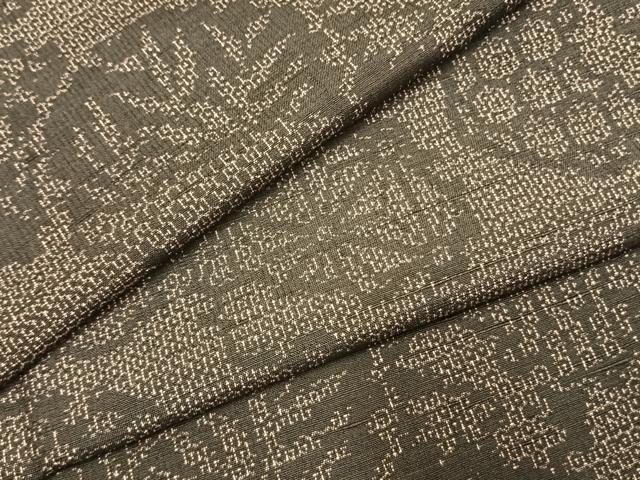 平和屋着物●結城紬　100亀甲　舞花文　正絹　逸品　AABK1301fy