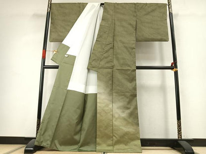 平和屋着物●訪問着　本場染大島紬　霞文　正絹　逸品　AABK1302fy