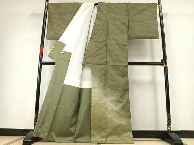 平和屋着物●訪問着　本場染大島紬　霞文　正絹　逸品　AABK1302fy