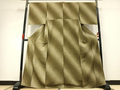 平和屋着物●上質な小紋　墨流し文様　暈し染め　正絹　逸品　未使用　AABK1303fy