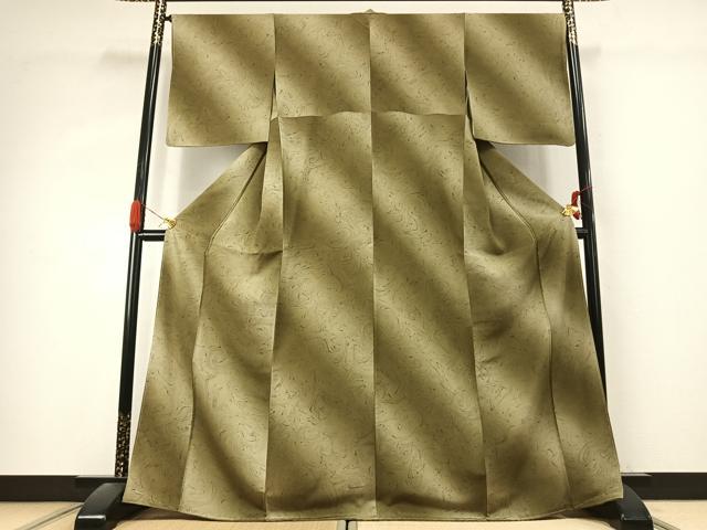 平和屋着物●上質な小紋　墨流し文様　暈し染め　正絹　逸品　未使用　AABK1303fy