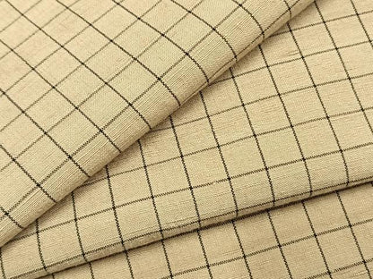 平和屋着物●結城紬　格子　証紙付き　仮絵羽　正絹　逸品　未使用　AABK1304fy