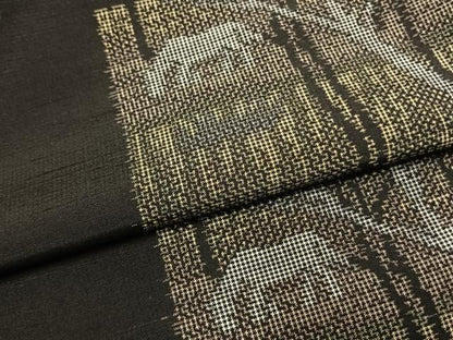 平和屋着物●上質な紬　色紙文　正絹　逸品　AABK1306fy
