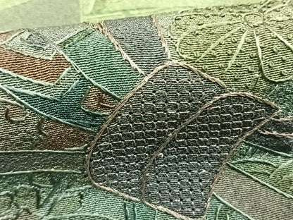平和屋着物●訪問着　中国三大刺繍　汕頭刺繍　スワトウ刺繍　総刺繍　束ね熨斗花蝶文　暈し染め　金彩　正絹　逸品　AABK1311fy