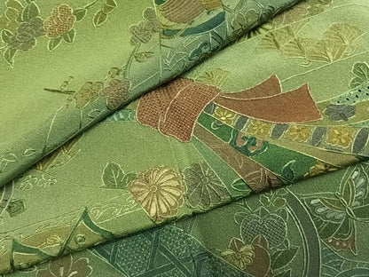 平和屋着物●訪問着　中国三大刺繍　汕頭刺繍　スワトウ刺繍　総刺繍　束ね熨斗花蝶文　暈し染め　金彩　正絹　逸品　AABK1311fy