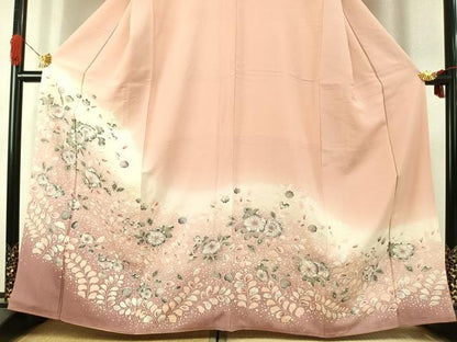 平和屋着物●訪問着　辻が花　絞り　暈し染め　正絹　逸品　AABK1312fy