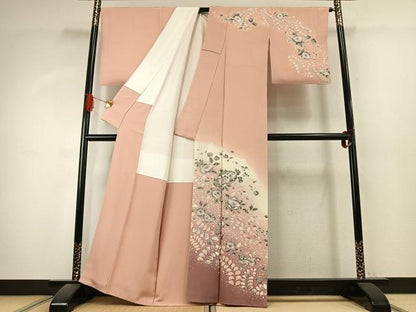 平和屋着物●訪問着　辻が花　絞り　暈し染め　正絹　逸品　AABK1312fy