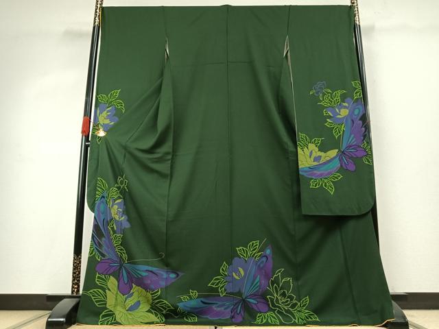 平和屋着物●豪華振袖　花蝶文　金彩　正絹　逸品　AABK1316fy