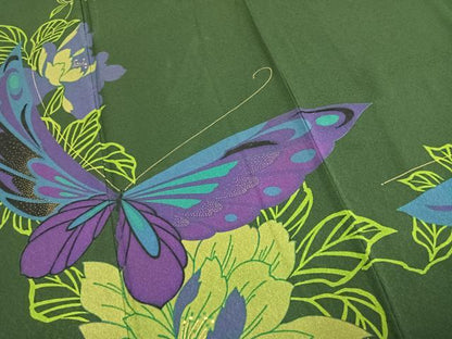平和屋着物●豪華振袖　花蝶文　金彩　正絹　逸品　AABK1316fy
