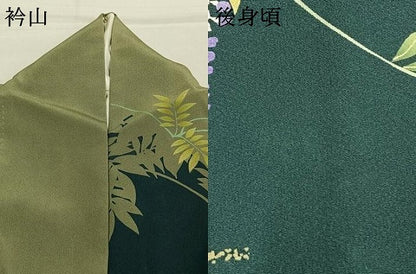 平和屋着物●訪問着　枝花文　シルエット　金彩　正絹　逸品　AABK1319fy