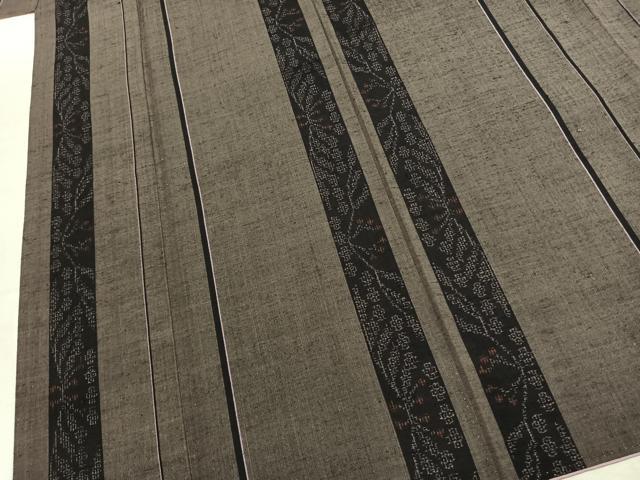 平和屋着物●上質な紬　間道　正絹　逸品　AABK1322fy