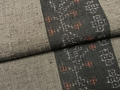 平和屋着物●上質な紬　間道　正絹　逸品　AABK1322fy
