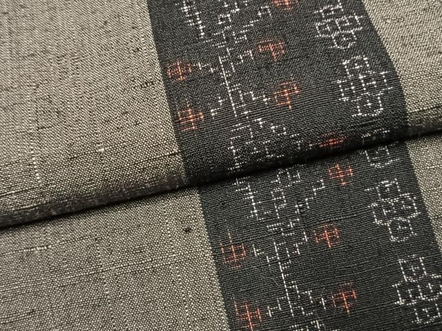 平和屋着物●上質な紬　間道　正絹　逸品　AABK1322fy