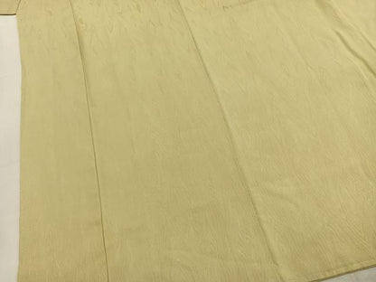 平和屋着物●上質な色無地　杢目地紋　蒸栗色　正絹　逸品　AABK1324fy