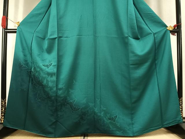 平和屋着物●染色作家　斉藤三才　訪問着　三才鳥　暈し染め　正絹　逸品　AABK1328fy