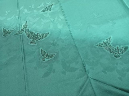 平和屋着物●染色作家　斉藤三才　訪問着　三才鳥　暈し染め　正絹　逸品　AABK1328fy