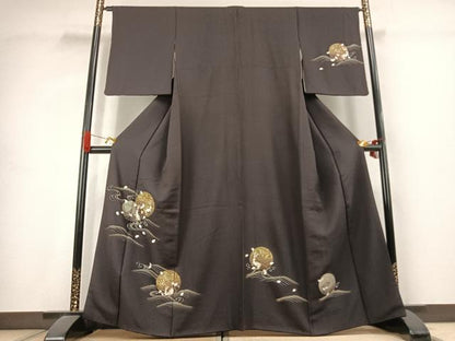 平和屋着物●訪問着　刺繍　兎　暈し染め　金糸　金銀彩　三越扱い　正絹　逸品　AABK1333fy