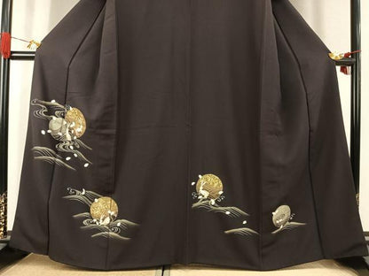 平和屋着物●訪問着　刺繍　兎　暈し染め　金糸　金銀彩　三越扱い　正絹　逸品　AABK1333fy