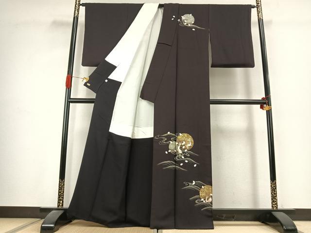 平和屋着物●訪問着　刺繍　兎　暈し染め　金糸　金銀彩　三越扱い　正絹　逸品　AABK1333fy
