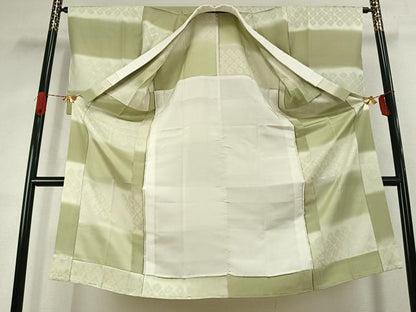 平和屋着物●長襦袢　無双仕立て　横段文　暈し染め　正絹　逸品　AABK1335fy