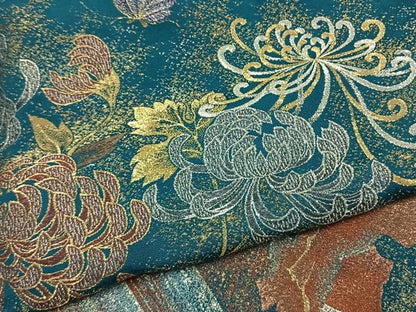 平和屋着物●ファッションデザイナー　HIROKO KOSHINO　コシノヒロコ　訪問着　寿光織　花蝶文　金銀糸　正絹　逸品　AABK1336fy
