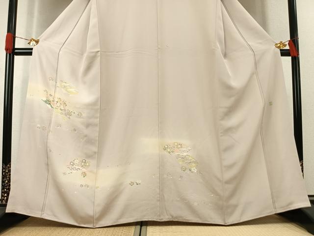 平和屋着物●訪問着　友禅　作家物　地紙花文　暈し染め　正絹　逸品　AABK1338fy