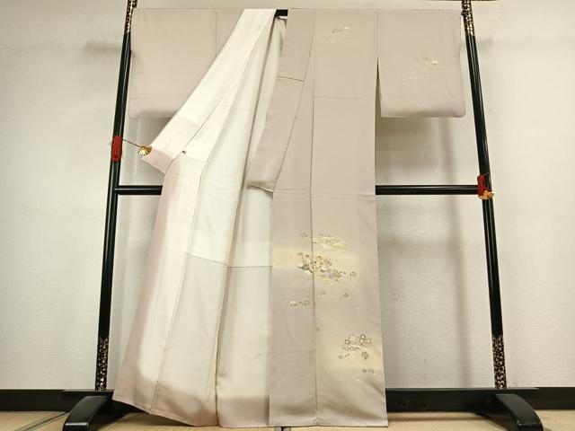 平和屋着物●訪問着　友禅　作家物　地紙花文　暈し染め　正絹　逸品　AABK1338fy