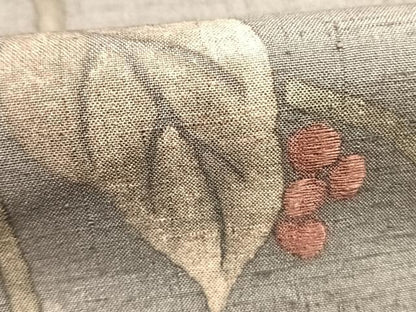 平和屋着物●訪問着　紬地　刺繍　南天文　正絹　逸品　未使用　AABK1340fy