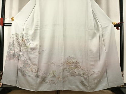 平和屋着物●豪華色留袖　中国三大刺繍　汕頭刺繍　スワトウ刺繍　蘇州刺繍　総刺繍　風景文　暈し染め　正絹　逸品　未使用　AABK1341fy