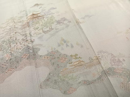 平和屋着物●豪華色留袖　中国三大刺繍　汕頭刺繍　スワトウ刺繍　蘇州刺繍　総刺繍　風景文　暈し染め　正絹　逸品　未使用　AABK1341fy