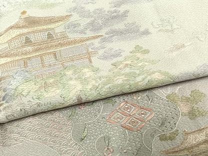 平和屋着物●豪華色留袖　中国三大刺繍　汕頭刺繍　スワトウ刺繍　蘇州刺繍　総刺繍　風景文　暈し染め　正絹　逸品　未使用　AABK1341fy