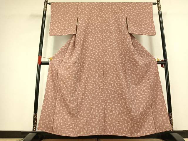 平和屋着物●江戸小紋　花唐草文　正絹　逸品　AABK1343fy