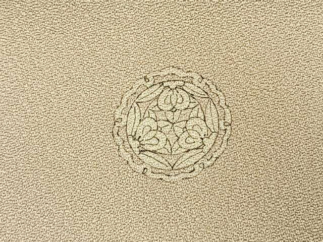 平和屋着物●豪華色留袖　刺繍　草花文　金糸　金彩　正絹　逸品　AABK1345fy