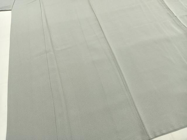 平和屋着物●上質な色無地　薄雲鼠色　正絹　逸品　AABK1351fy