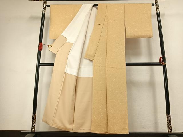 平和屋着物●上質な小紋　草花文　正絹　逸品　AABK1359fy