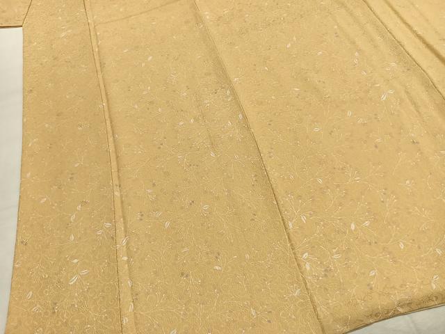平和屋着物●上質な小紋　草花文　正絹　逸品　AABK1359fy