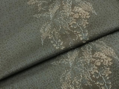 平和屋着物●本場大島紬　7マルキ　葡萄蔦の葉文　正絹　逸品　AABK1360fy