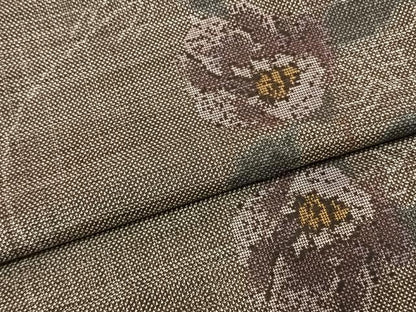 平和屋着物●本場大島紬　9マルキ　枝花文　正絹　逸品　AABK1361fy