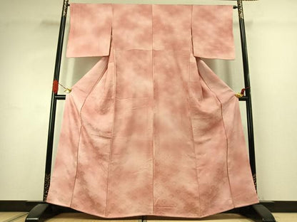 平和屋着物●上質な小紋　花尽くし地紋　暈し染め　正絹　逸品　AABK1362fy
